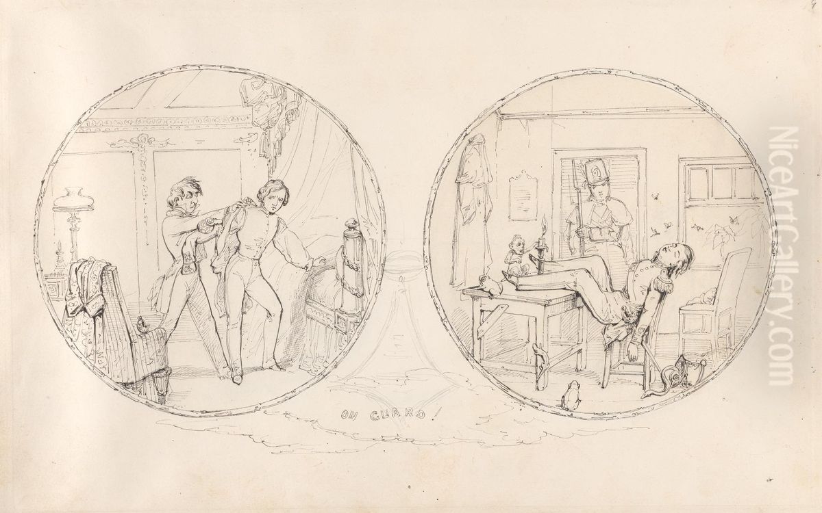 The Guards and the Line Oil Painting by Alfred Henry Forrester