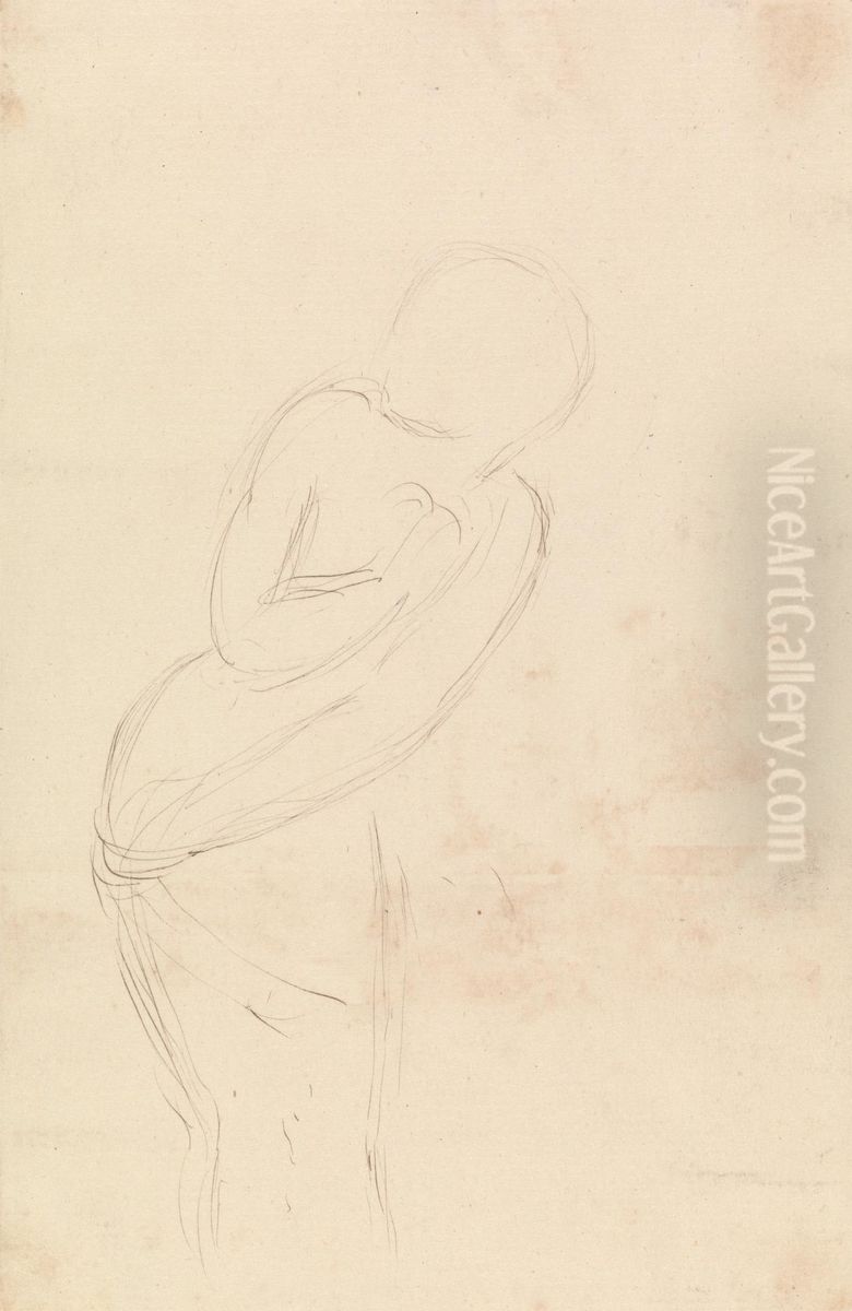 Sketch of a Woman (Study for Isabella and the Pot of Basil) Oil Painting by William Holman Hunt