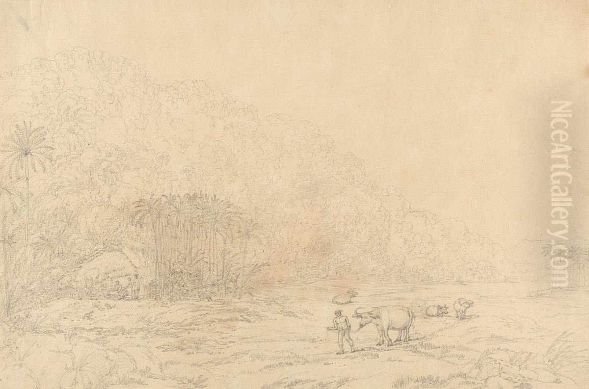 View in the Island of Pulo Condore Oil Painting by John Webber