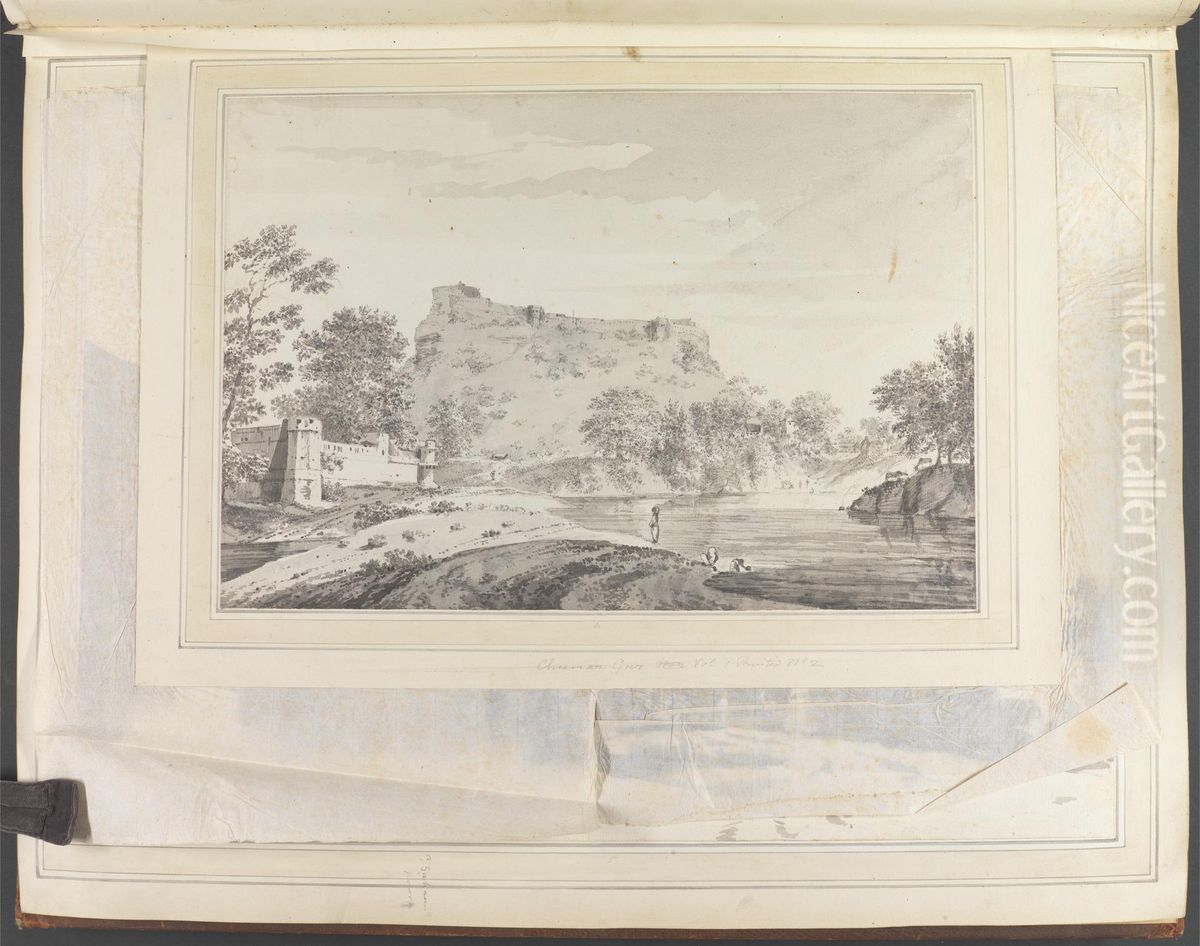 A View of the North End of Chunar Gur Oil Painting by William Hodges