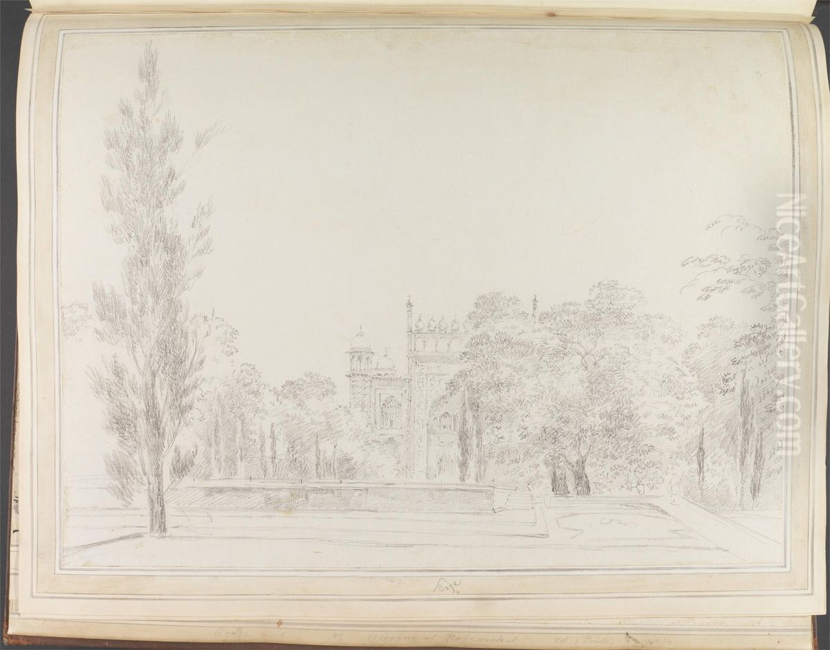 View of the Main Gateway of the Taj Mahal Oil Painting by William Hodges