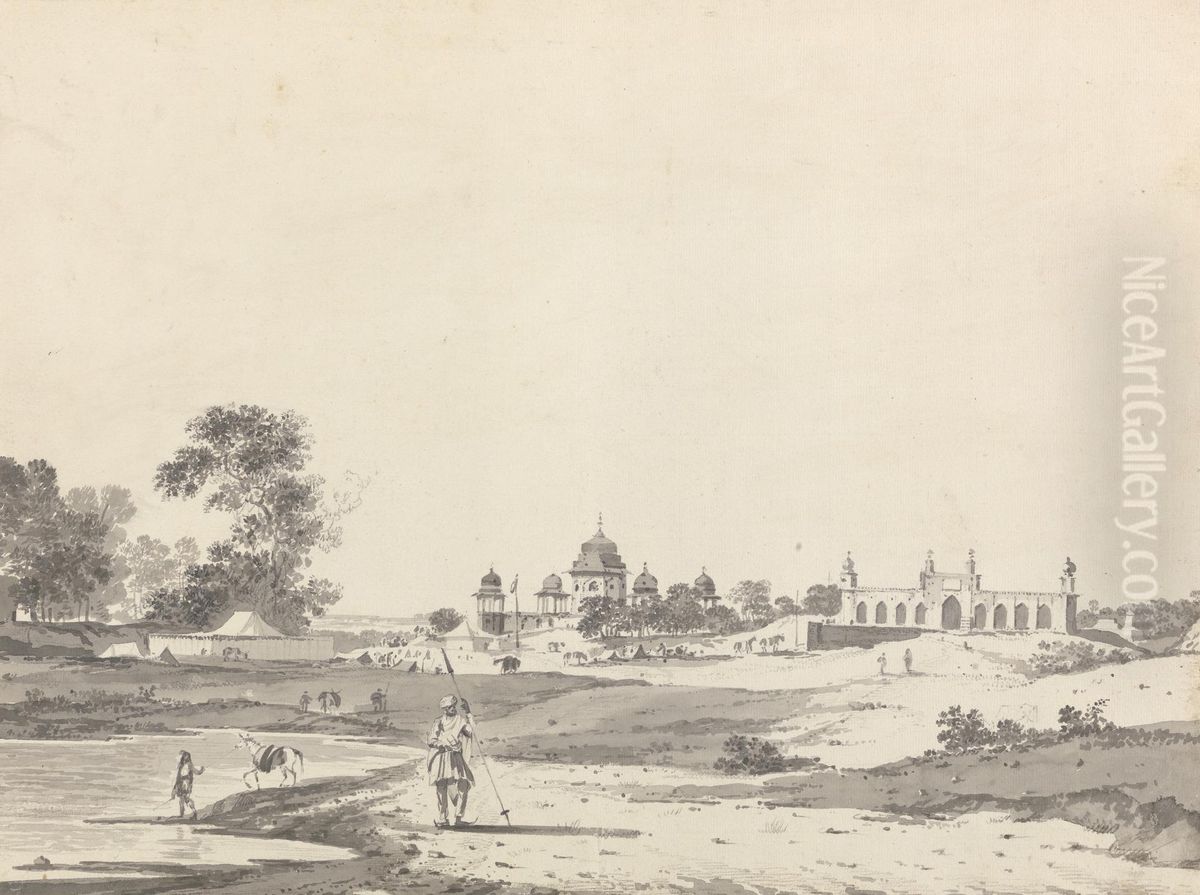 A View of Firozeabad Oil Painting by William Hodges