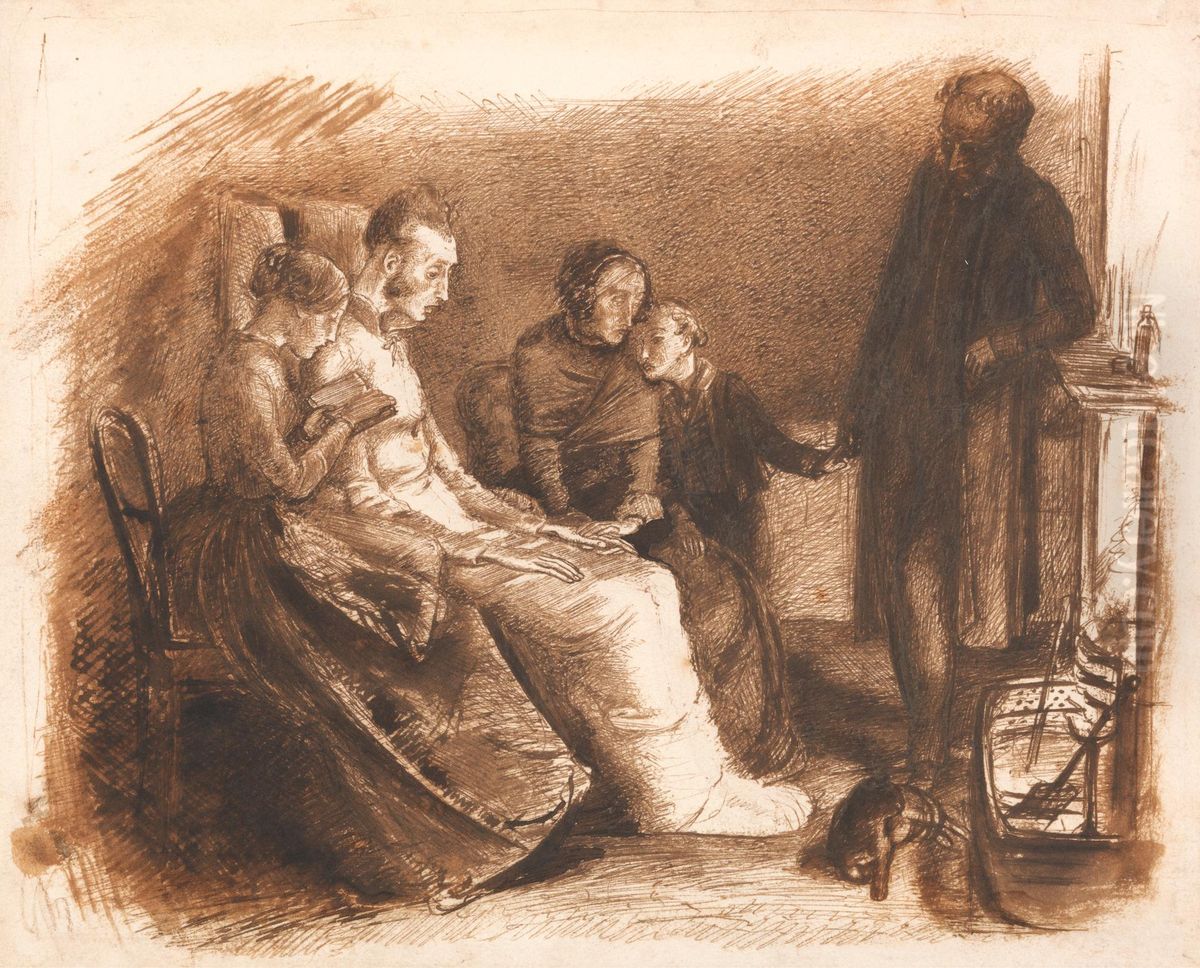 The Dying Man Oil Painting by Sir John Everett Millais