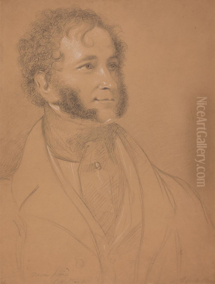 Portrait of a Gentleman (W. Winston?) Oil Painting by Benjamin Haydon