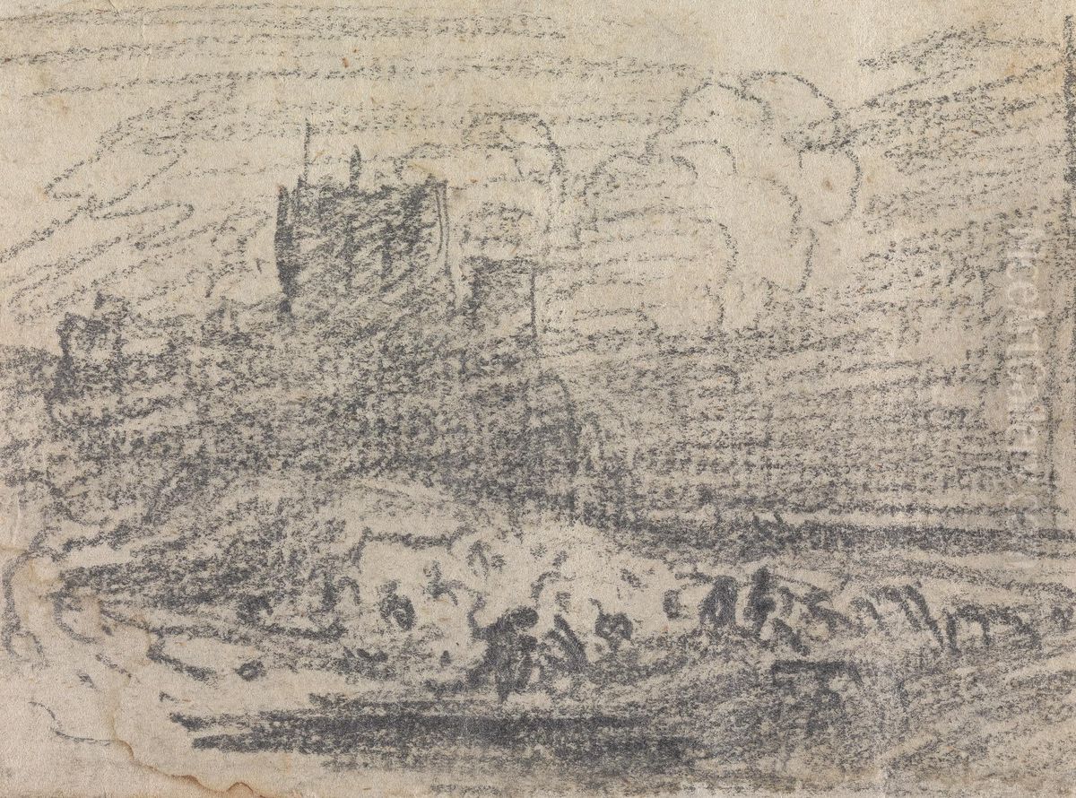 From an Album of Sixty-one Topographical Sketches Oil Painting by John Varley