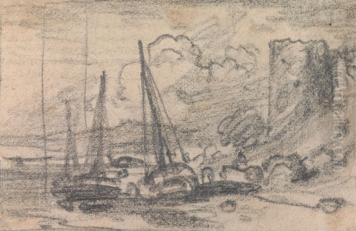 From an Album of Sixty-one Topographical Sketches Oil Painting by John Varley