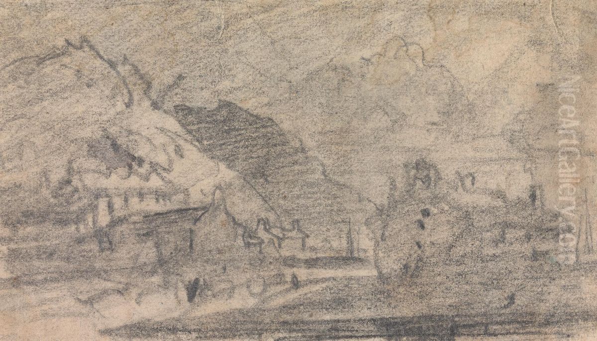 From an Album of Sixty-one Topographical Sketches Oil Painting by John Varley