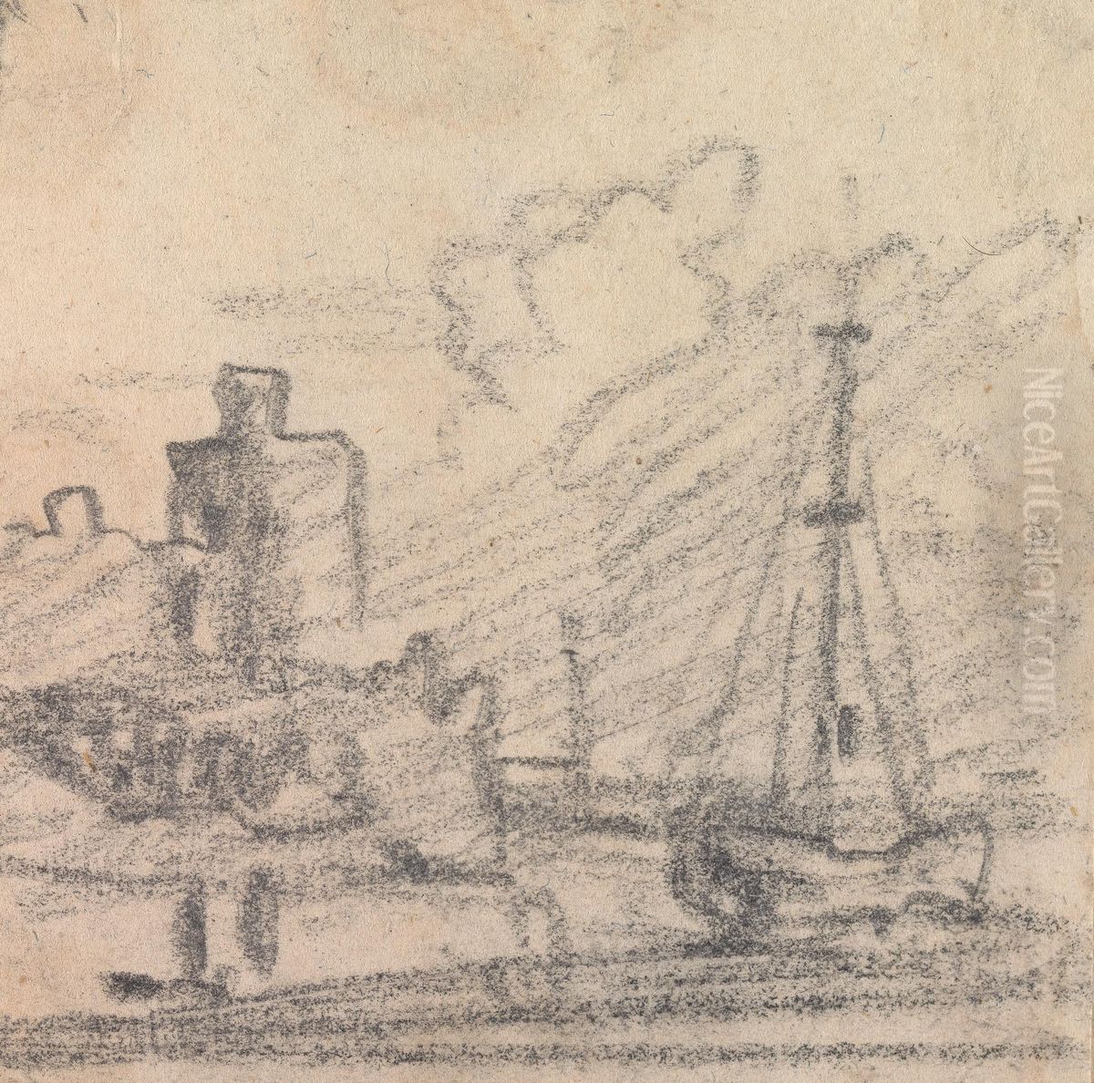 From an Album of Sixty-one Topographical Sketches Oil Painting by John Varley