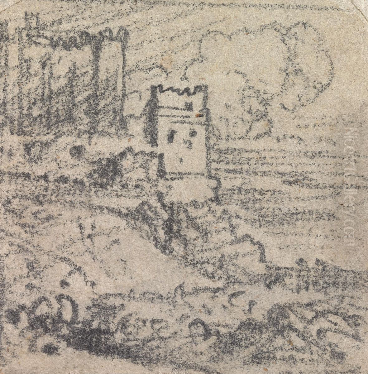 From an Album of Sixty-one Topographical Sketches Oil Painting by John Varley