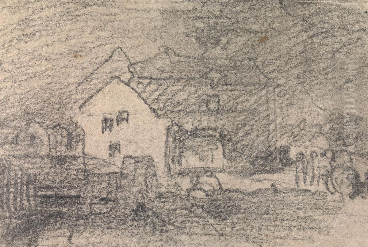 From an Album of Sixty-one Topographical Sketches Oil Painting by John Varley