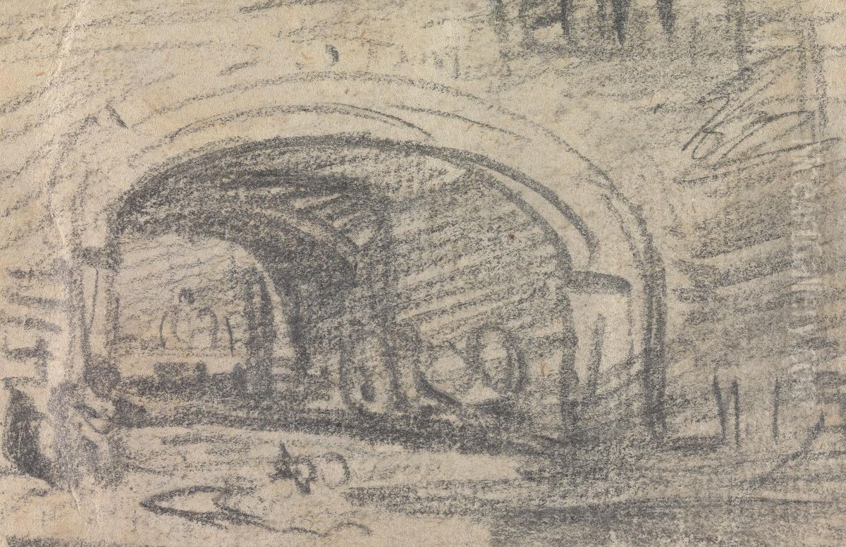 From an Album of Sixty-one Topographical Sketches Oil Painting by John Varley