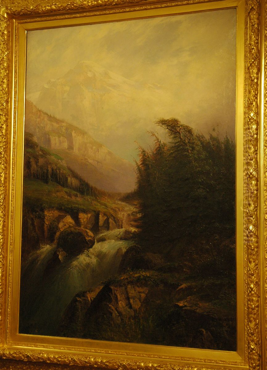Une cascade en Vallouise Oil Painting by Antony-Ludovic Regnier