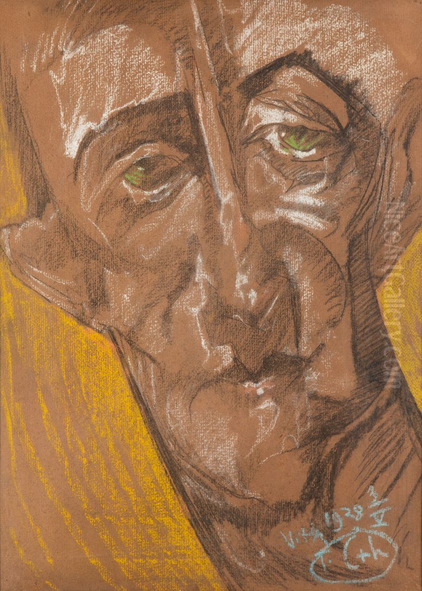 Portrait of Anna Gramatyka-Ostrowska (?) Oil Painting by Stanislaw Ignacy Witkiewicz (Witkacy)