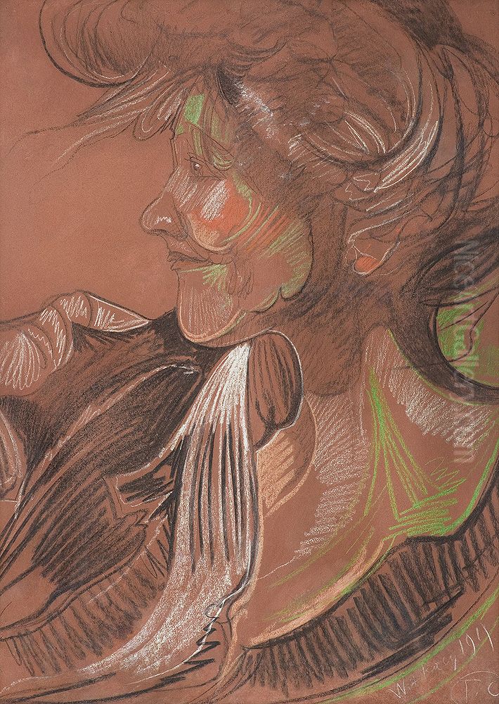 Portret Kazimiery Zulawskiej Oil Painting by Stanislaw Ignacy Witkiewicz (Witkacy)