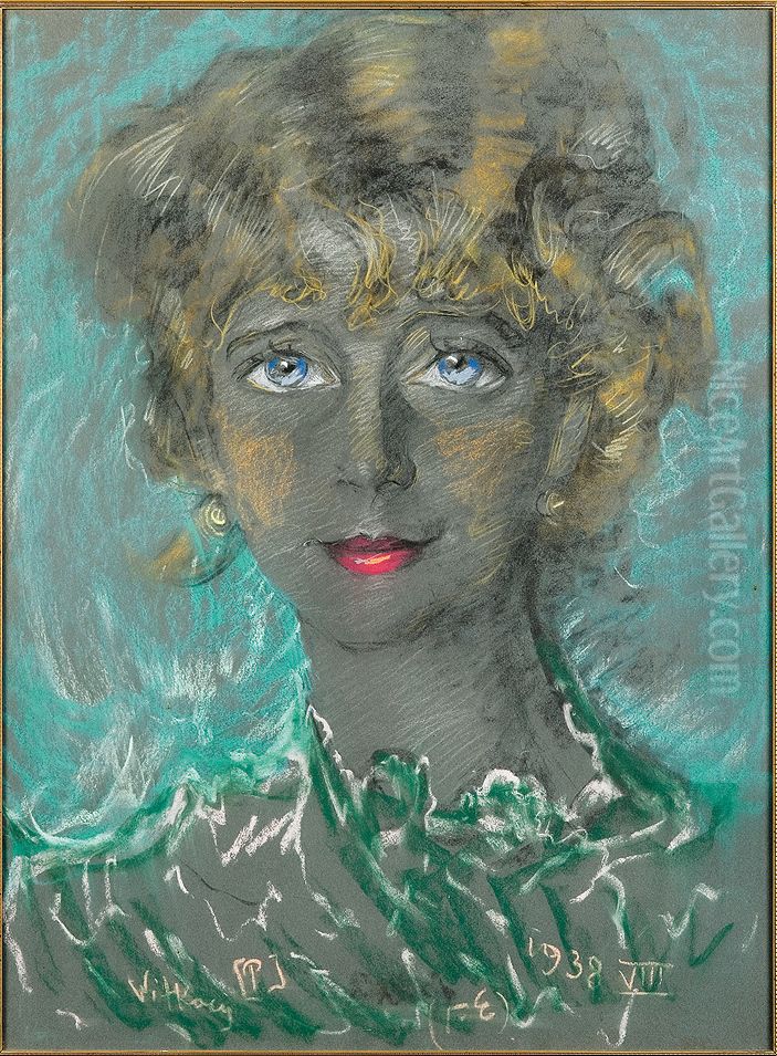 Feminine Portrait Oil Painting by Stanislaw Ignacy Witkiewicz (Witkacy)