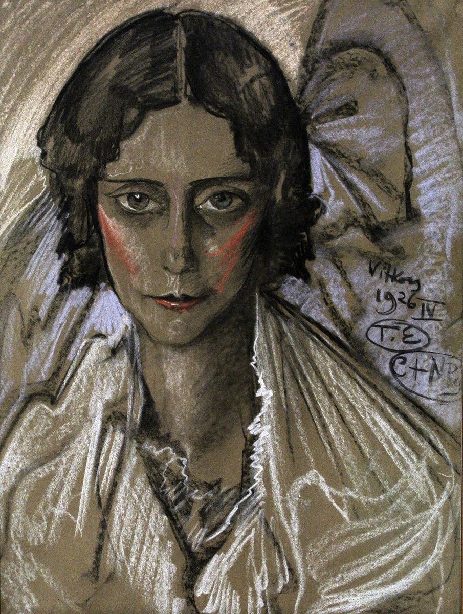 Portret Marii Kasprowiczowej Oil Painting by Stanislaw Ignacy Witkiewicz (Witkacy)