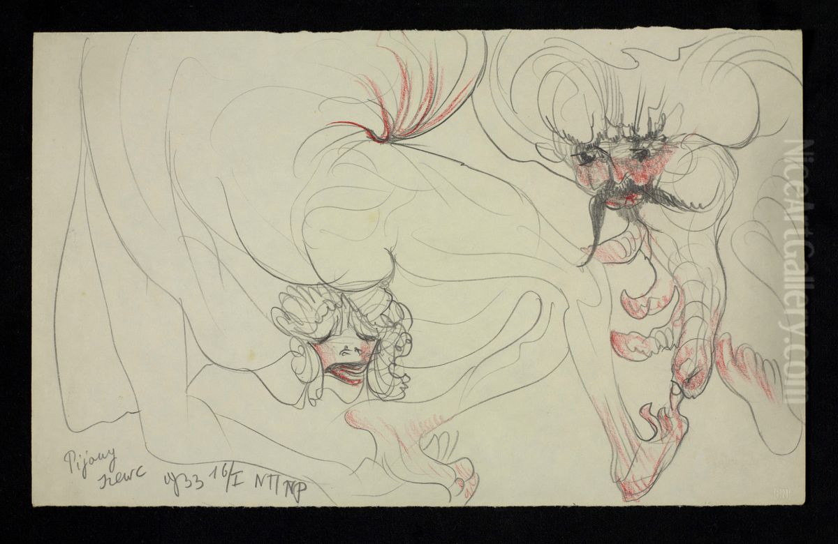 Drunken shoemaker Oil Painting by Stanislaw Ignacy Witkiewicz (Witkacy)