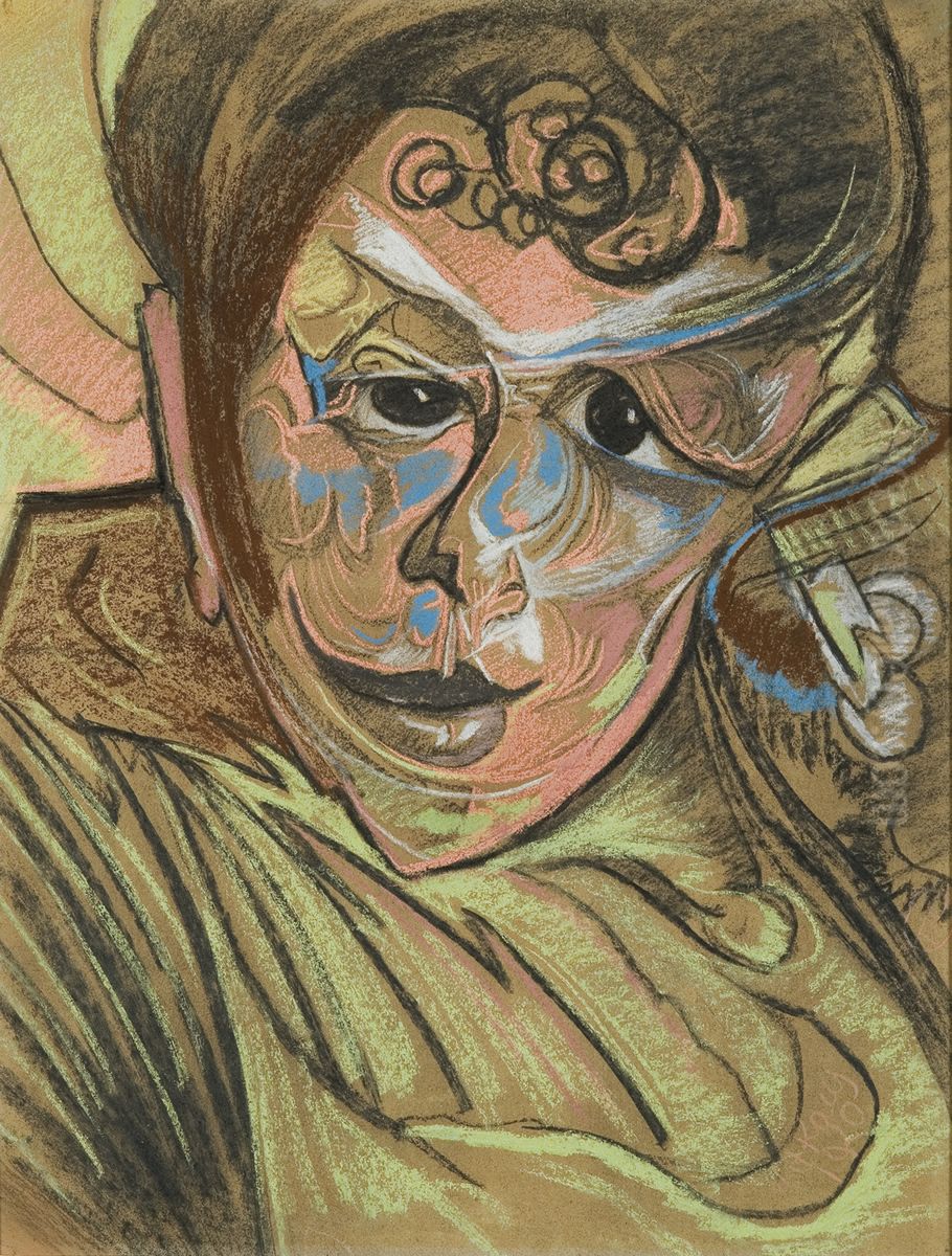 Portret Anny Sinko, Zony Tadeusza Oil Painting by Stanislaw Ignacy Witkiewicz (Witkacy)