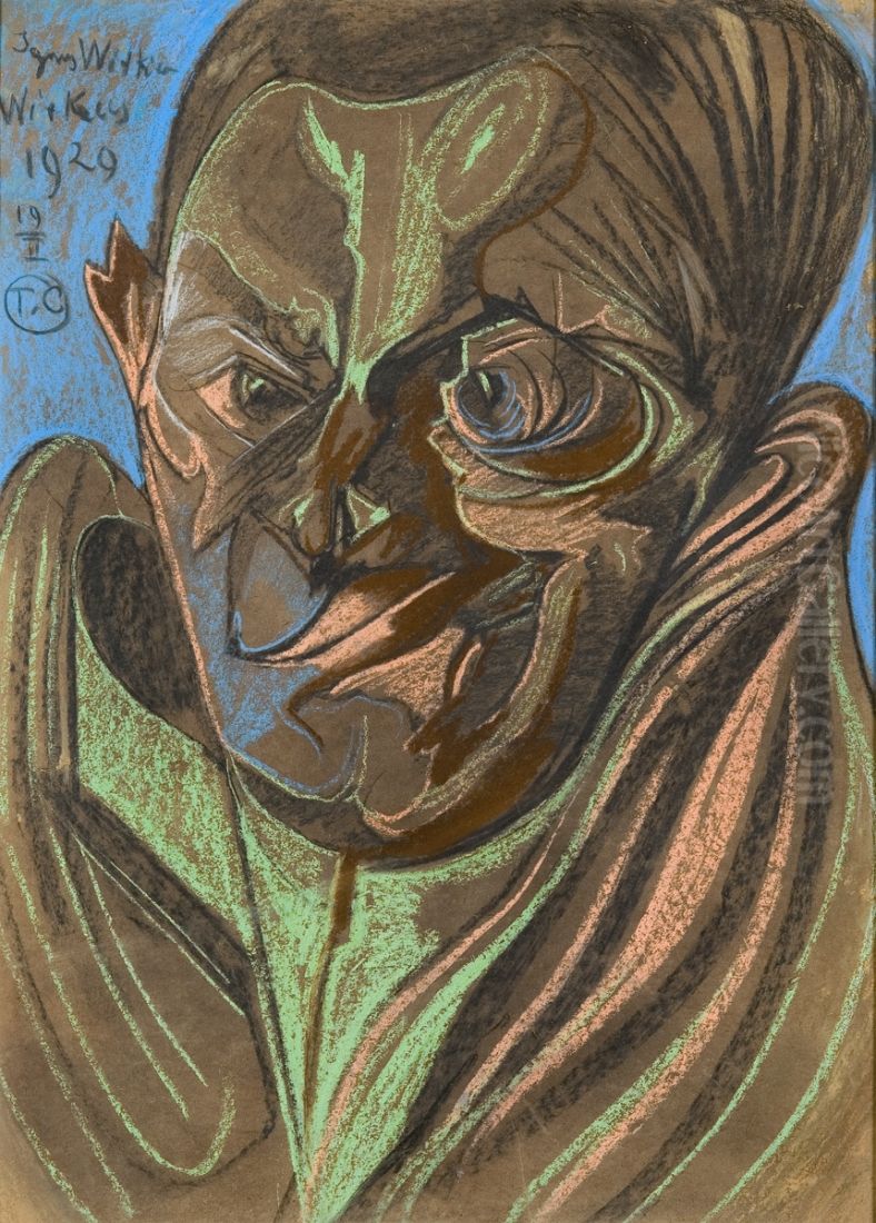 Portret Prof. Tadeusza Sinko Oil Painting by Stanislaw Ignacy Witkiewicz (Witkacy)