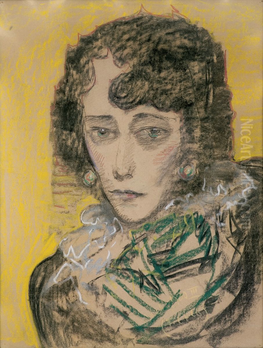 Portret Aleksandry Totwenowej Oil Painting by Stanislaw Ignacy Witkiewicz (Witkacy)