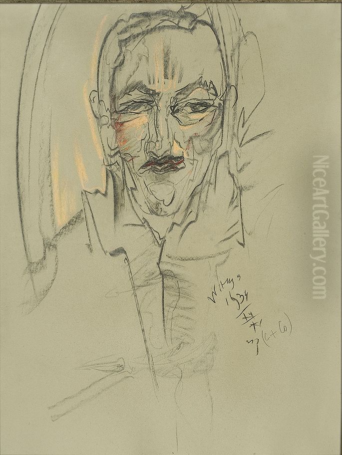 Portrait of Jan Jozef Glogowski Oil Painting by Stanislaw Ignacy Witkiewicz (Witkacy)