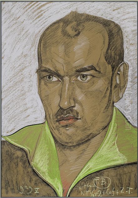 Portrait of Wojciech Burnat Oil Painting by Stanislaw Ignacy Witkiewicz (Witkacy)