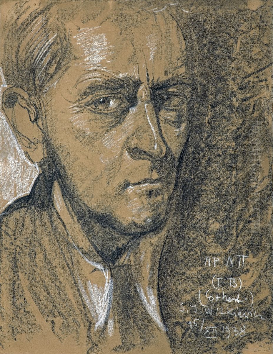 Self-portrait Oil Painting by Stanislaw Ignacy Witkiewicz (Witkacy)