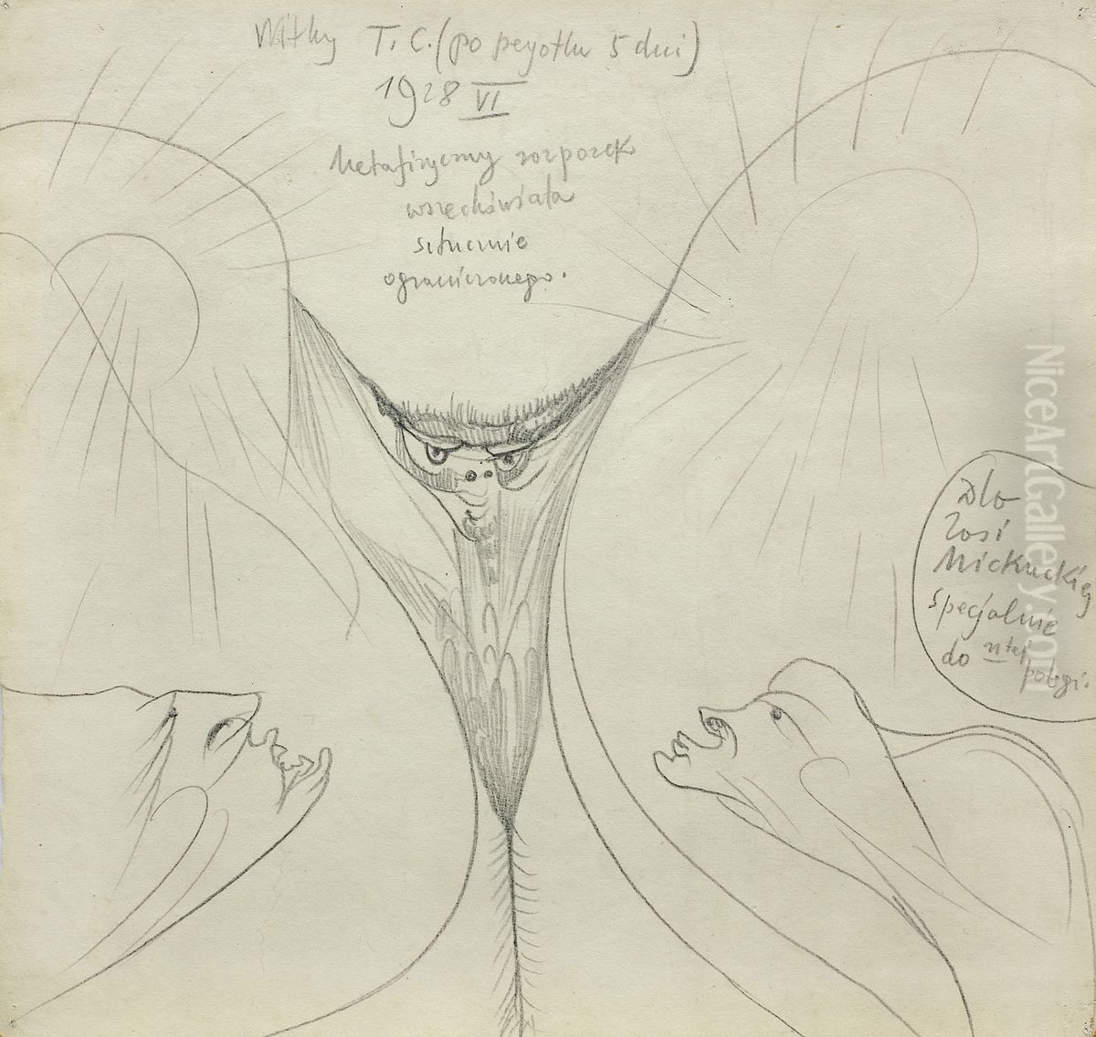 Metafizyczny Rozporek... Oil Painting by Stanislaw Ignacy Witkiewicz (Witkacy)