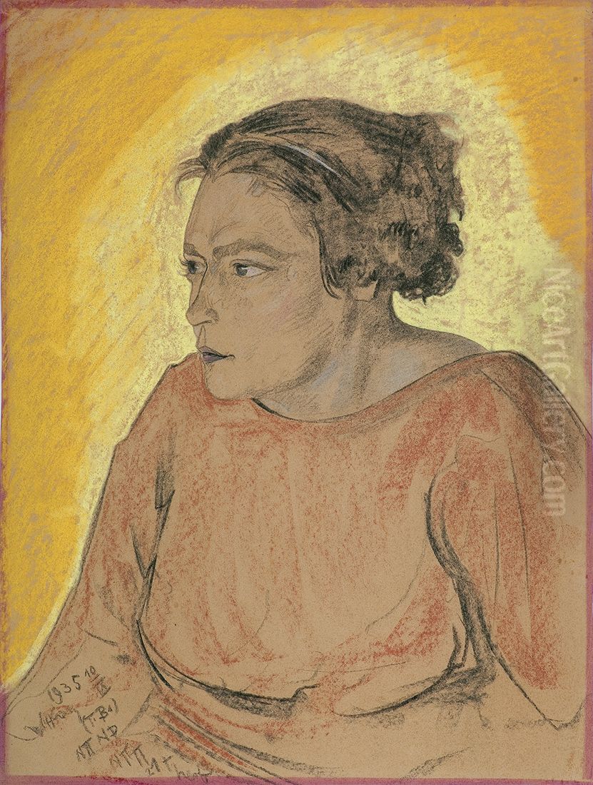 Portret Kobiety Oil Painting by Stanislaw Ignacy Witkiewicz (Witkacy)