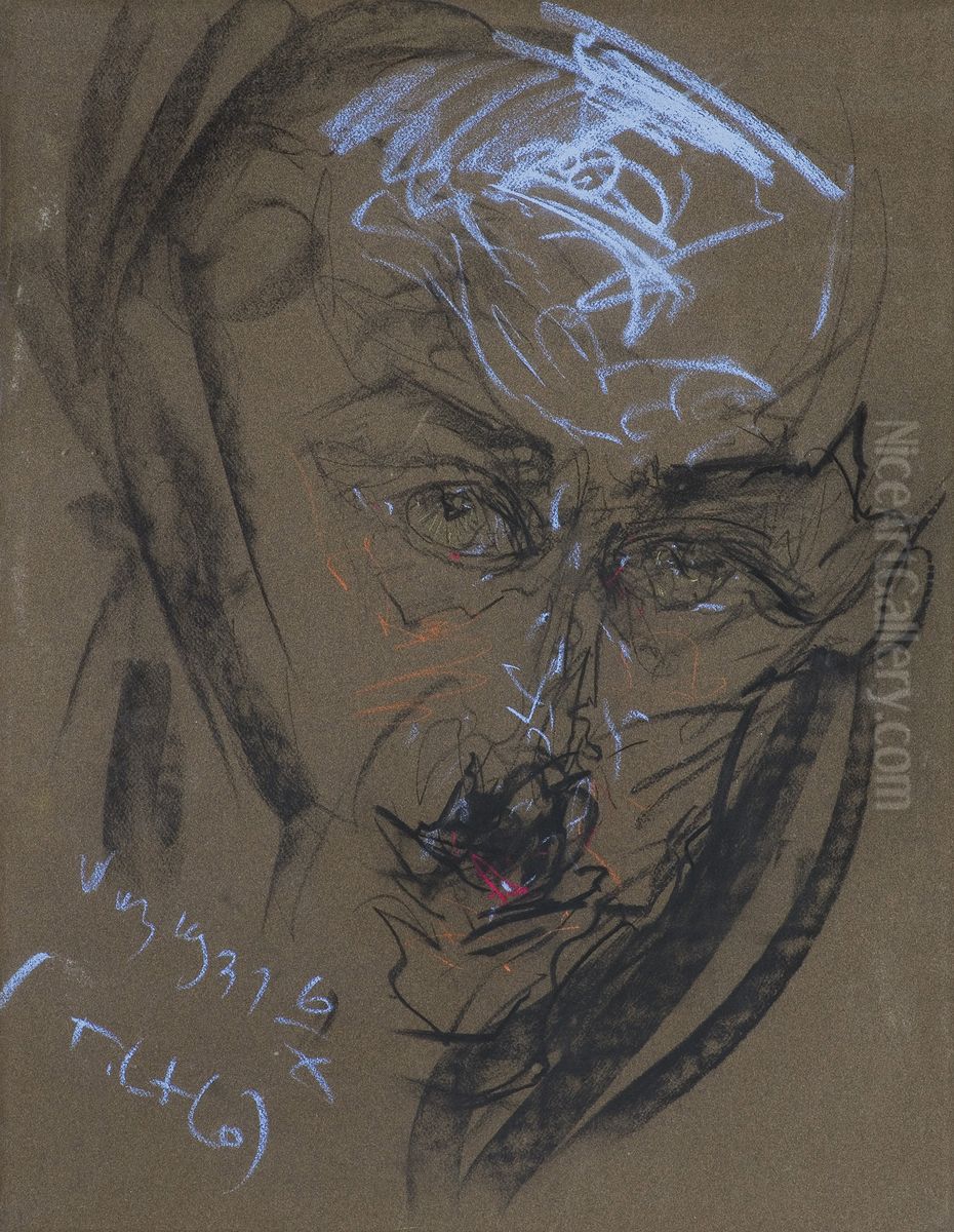 Portrait of Stanislaw Totwen Oil Painting by Stanislaw Ignacy Witkiewicz (Witkacy)