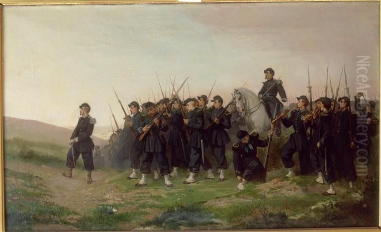 Le Matin avant l'attaque Oil Painting by Alexandre Protais