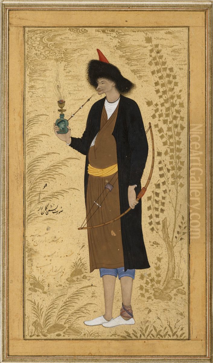 Nashmi the Archer Oil Painting by Reza Abbasi