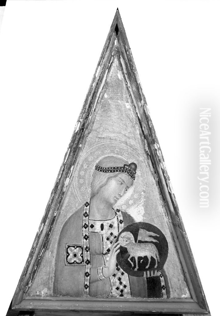 Saint Agnes Oil Painting by Ambrogio Lorenzetti