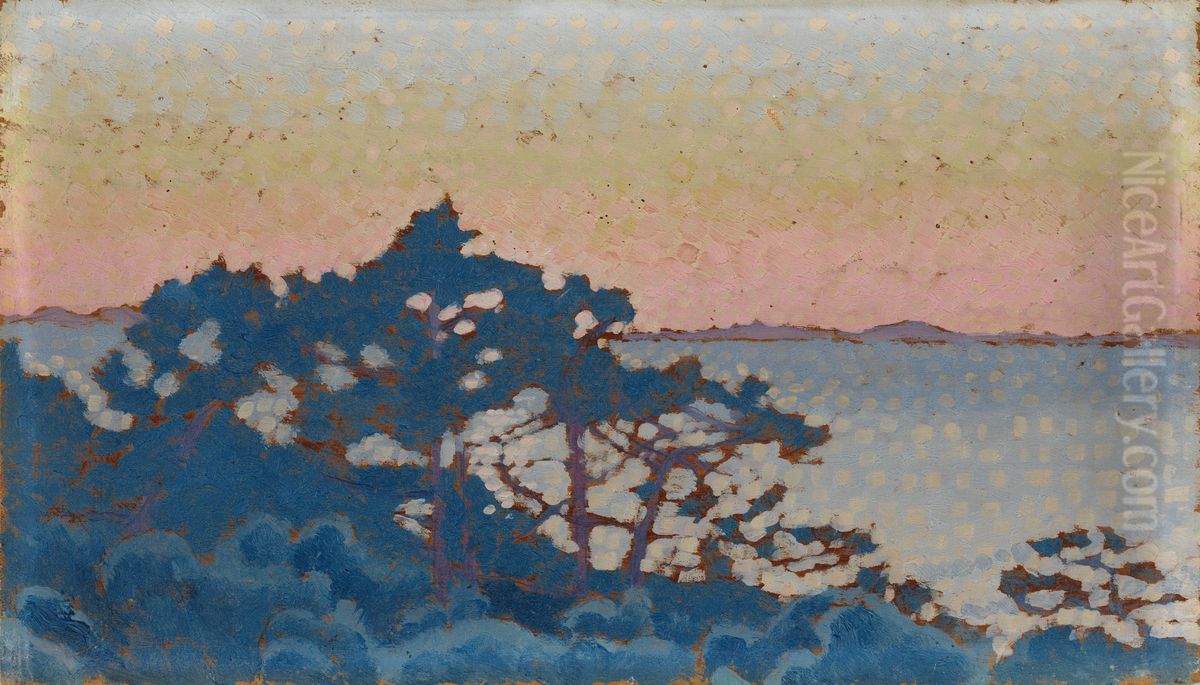Seascape Oil Painting by Henri-Edmond Cross