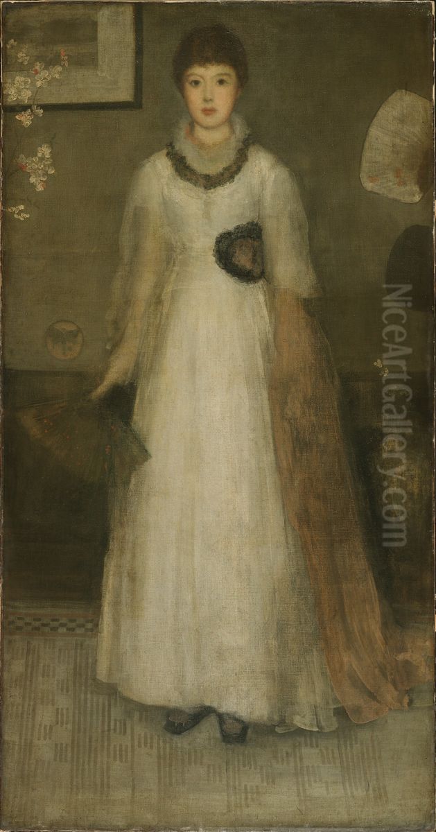 Harmony in Grey and Peach Colour Oil Painting by James McNeill Whistler