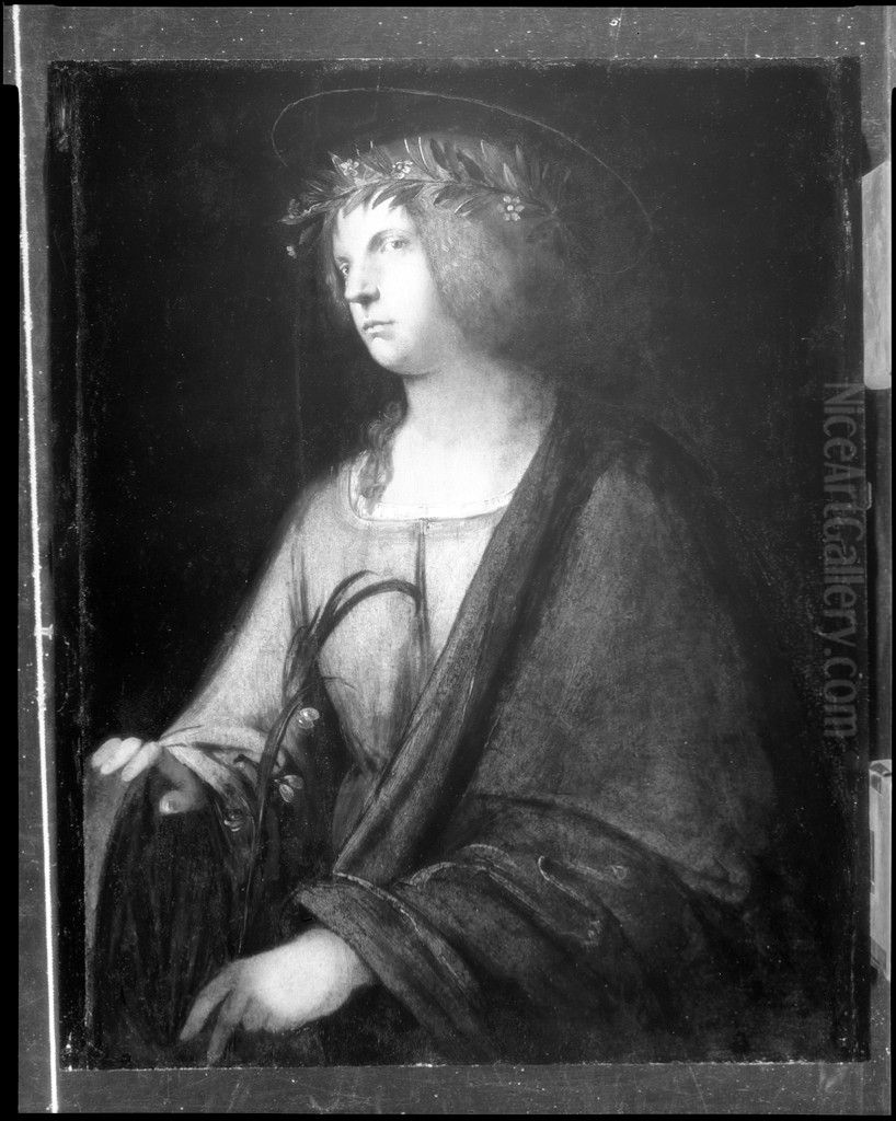 Saint Catherine of Alexandria Oil Painting by Gerolamo Romanino