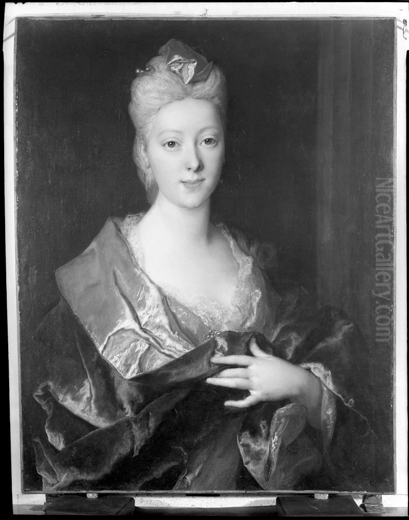 Mme. Norbert Roettiers (Winifred Clark) Oil Painting by Nicolas de Largilliere