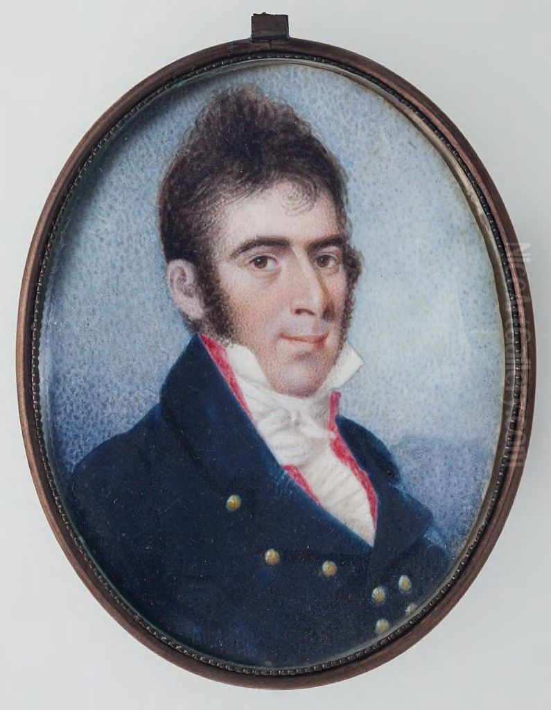 Captain Joseph Trevitt Pike (1785-1862) Oil Painting by Joseph Wood