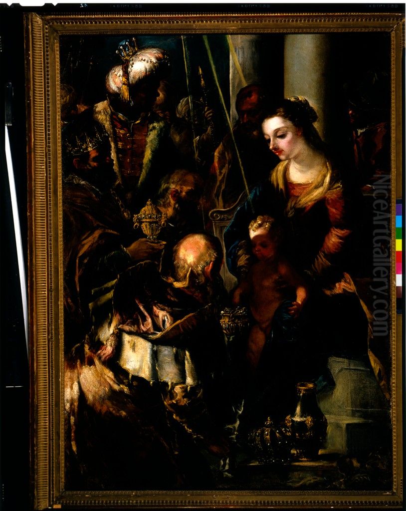 The Adoration of the Magi Oil Painting by Giovanni Antonio Burrini