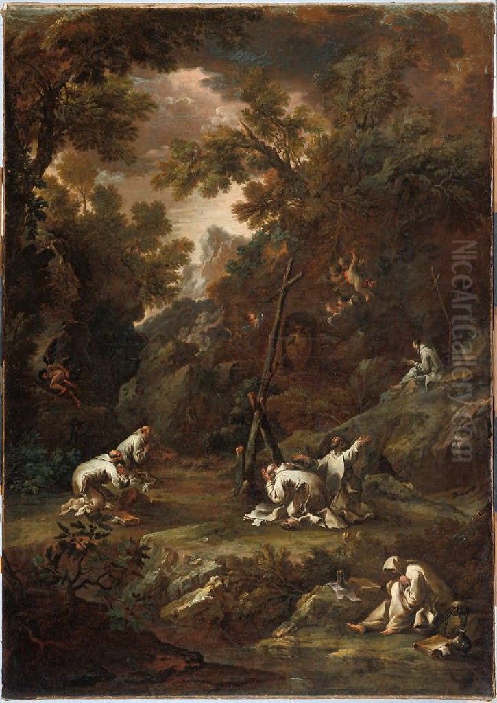 Monastic Vision Oil Painting by Alessandro Magnasco