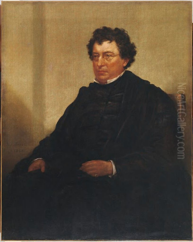 Cornelius Conway Felton (1807-1862) Oil Painting by Joseph Alexander Ames