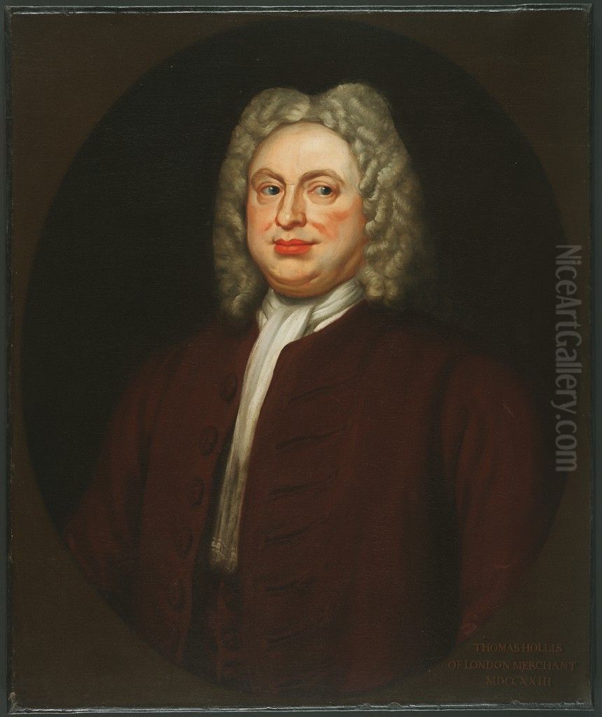 Thomas Hollis (1659-1731), copy after an original dated 1723 Oil Painting by Giovanni Batista Cipriani
