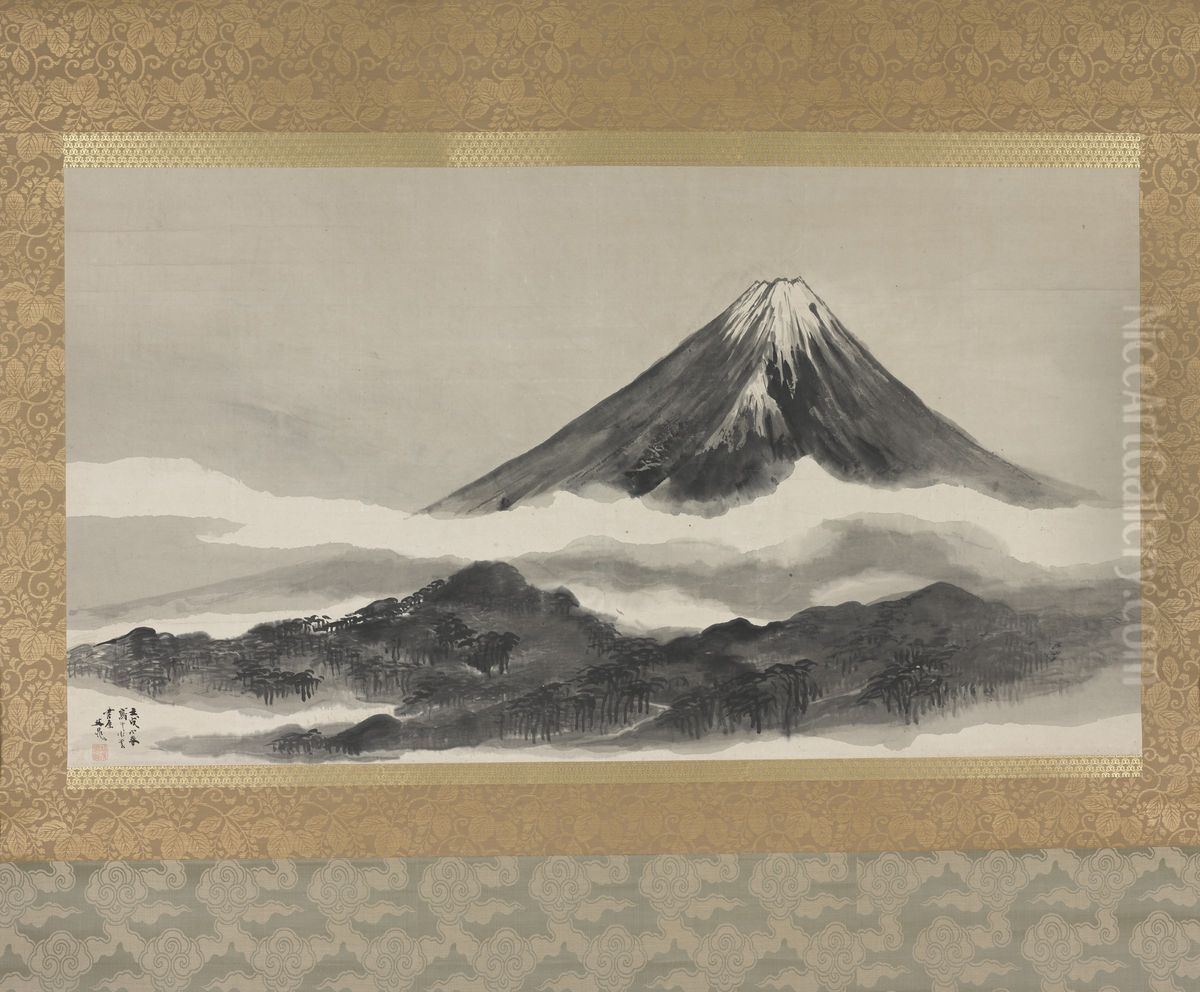 Mount Fuji Oil Painting by Tani Buncho