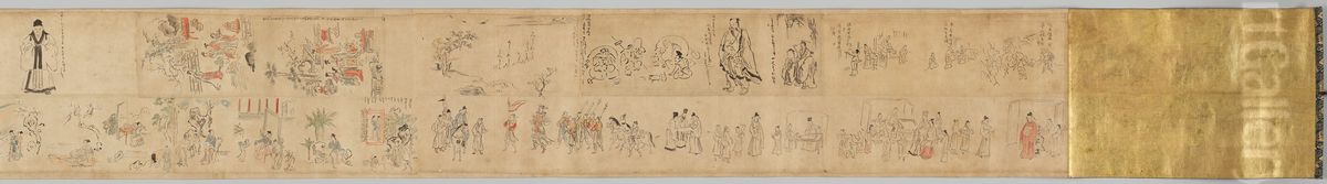 Tan'yu shukuzu (Sketches by Tan'yu) Oil Painting by Kano Tan'yu