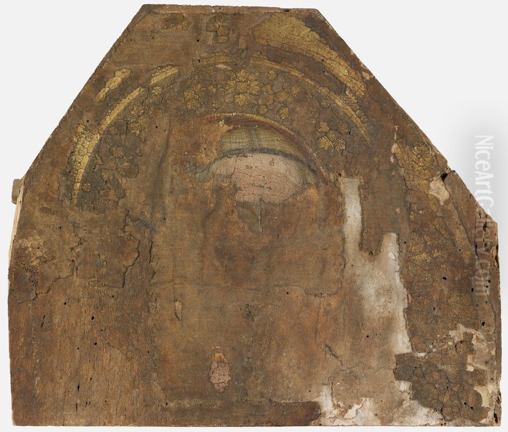 A Female Saint (Fragment) Oil Painting by Pietro Lorenzetti