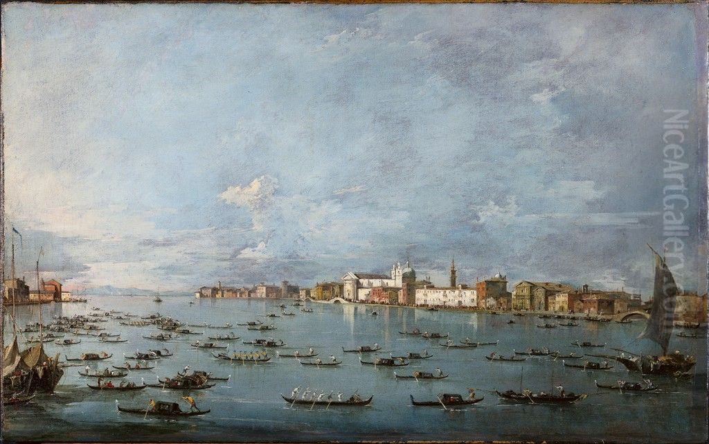 The Fondamenta della Zattere, Venice Oil Painting by Francesco Guardi