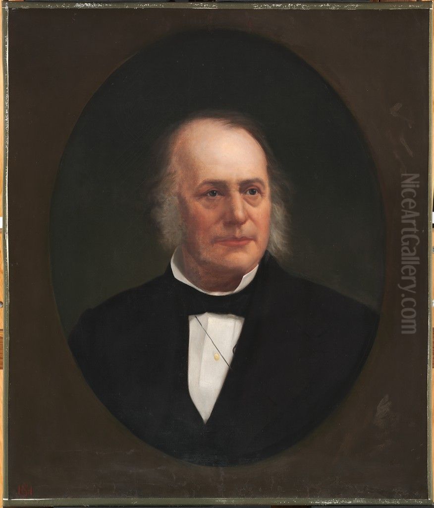 Jean Louis Rodolphe Agassiz (1807-1873) Oil Painting by Joseph Alexander Ames