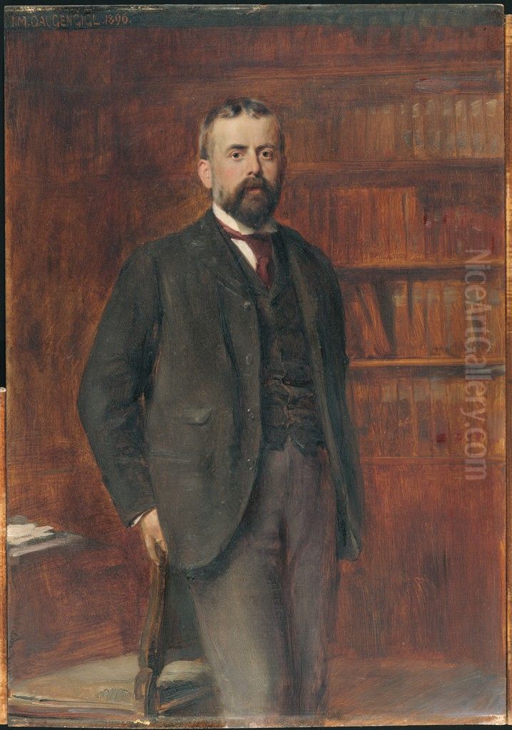 John Lowell (1856-1922) Oil Painting by Ignaz Gaugengigl