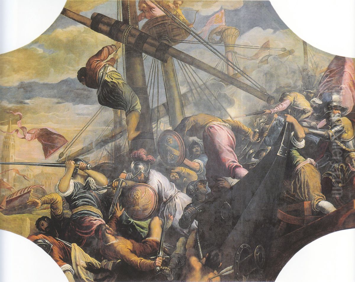 Victory of Francesco Bembo over Filippo Maria Visconti Oil Painting by Palma il Giovane