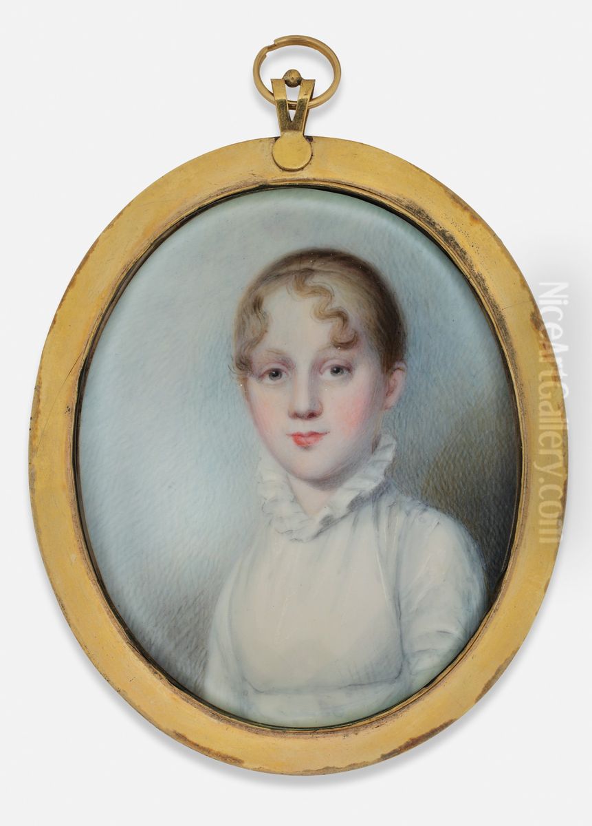 A Young Lady Oil Painting by Anson Dickinson